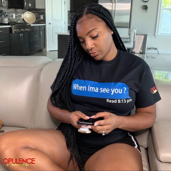 “When Ima See You” Tee (Black) - Picture 1 of 2